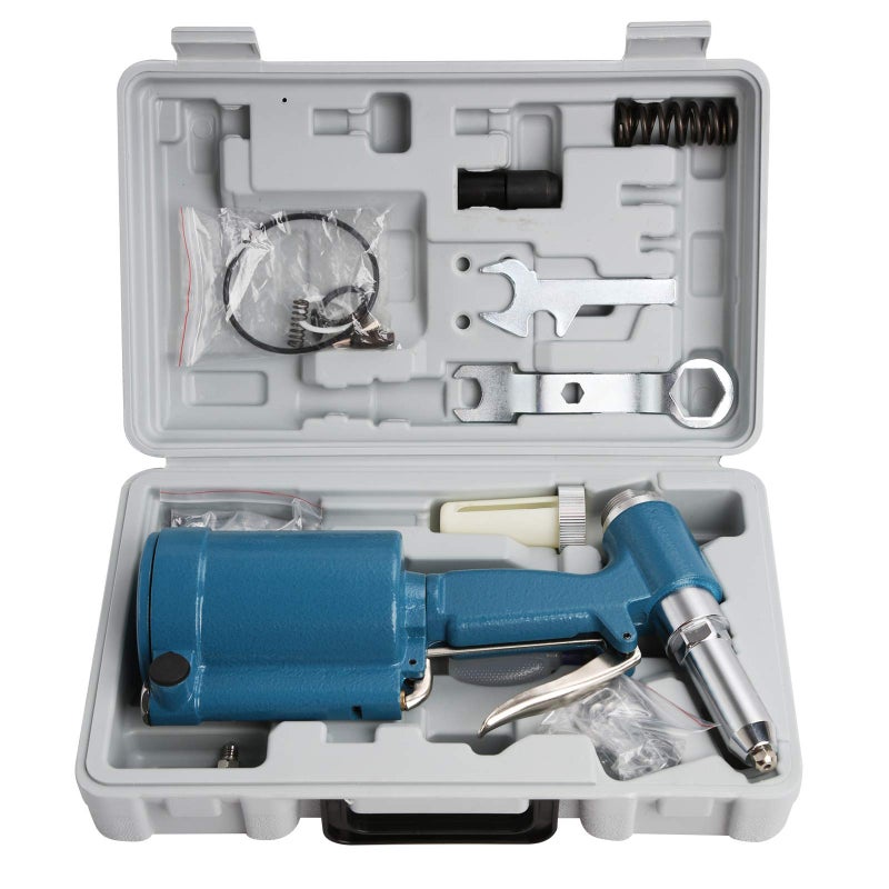 WINTOOLS Pneumatic Air Hydraulic Pop Rivet Gun Riveter Riveting Tool w/Case - Image 1